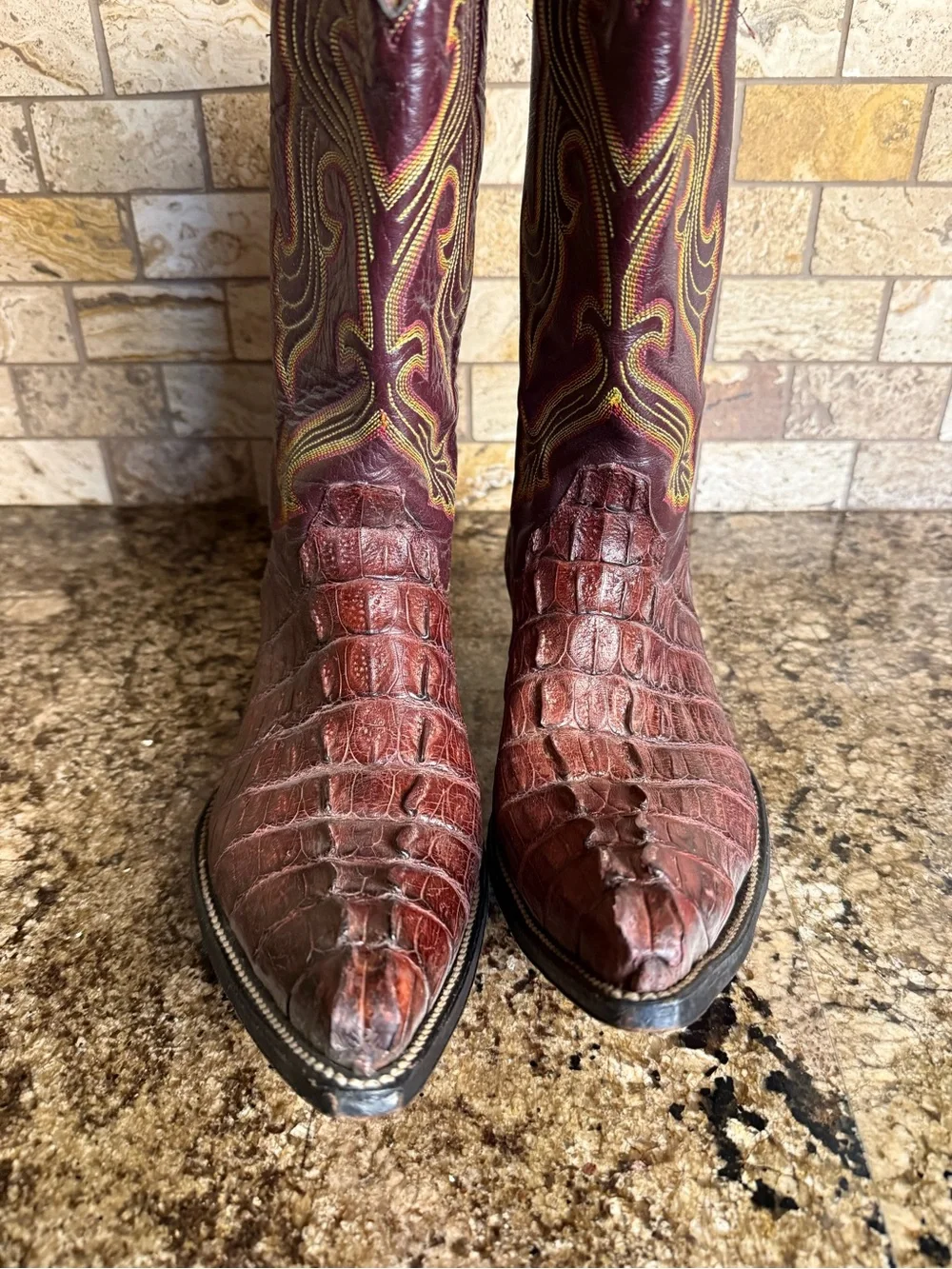 N/A crocodile embossed